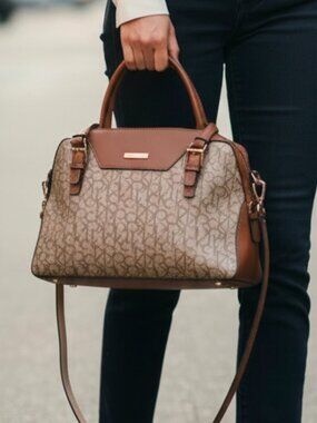 CALVIN KLEIN SATCHEL WITH SHOULDER STRAP